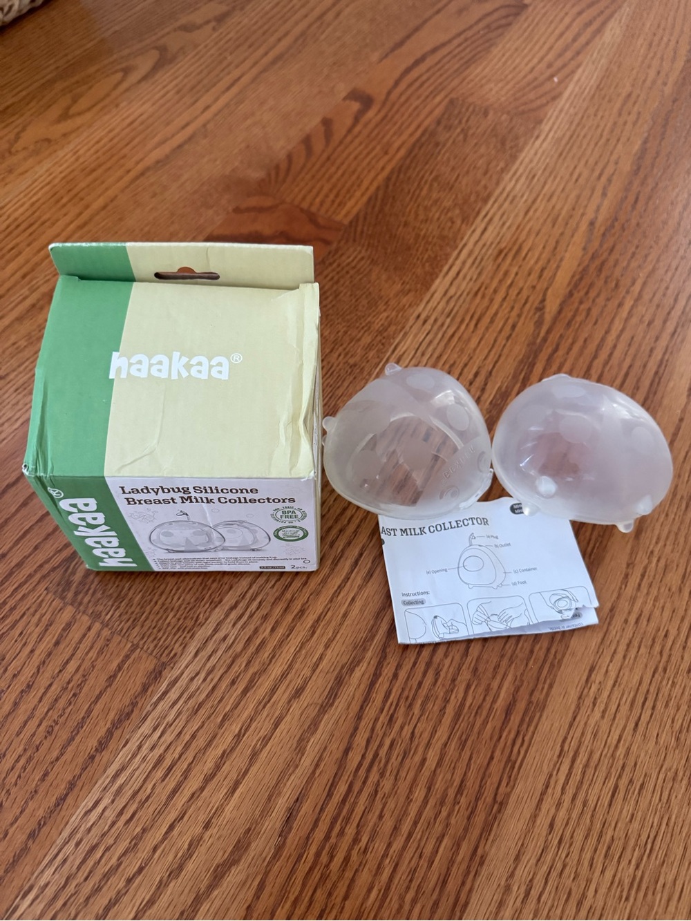 Haakaa Translucent Silicone Ladybug Breast Milk Collectors - Set of 2
